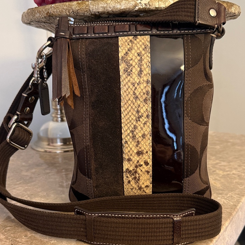 Coach Hamptons Swingpack with Python Detail-2006